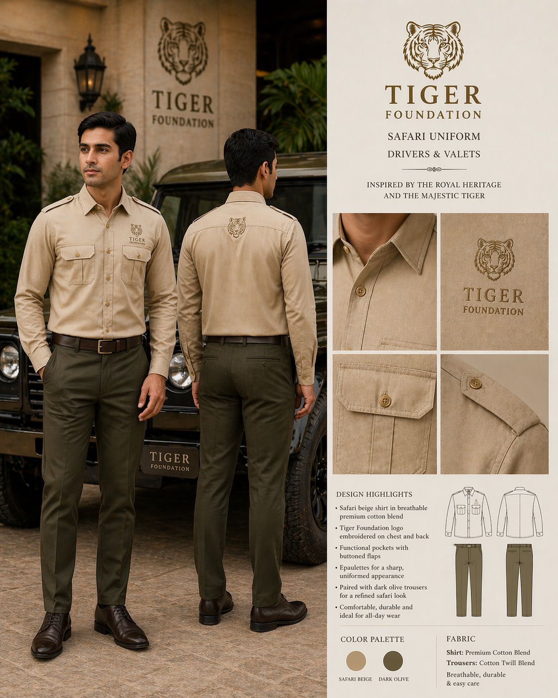 Tiger Foundation Waiter Uniform