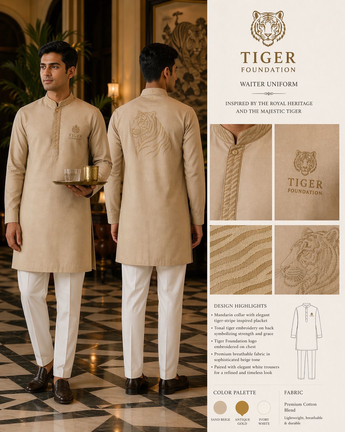 Tiger Foundation Waiter Uniform